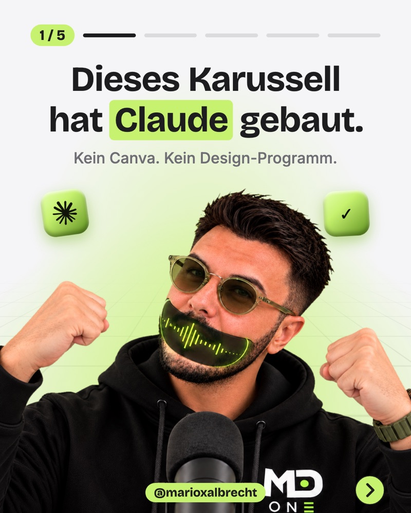 Slide 1: Dieses Karussell hat Claude gebaut